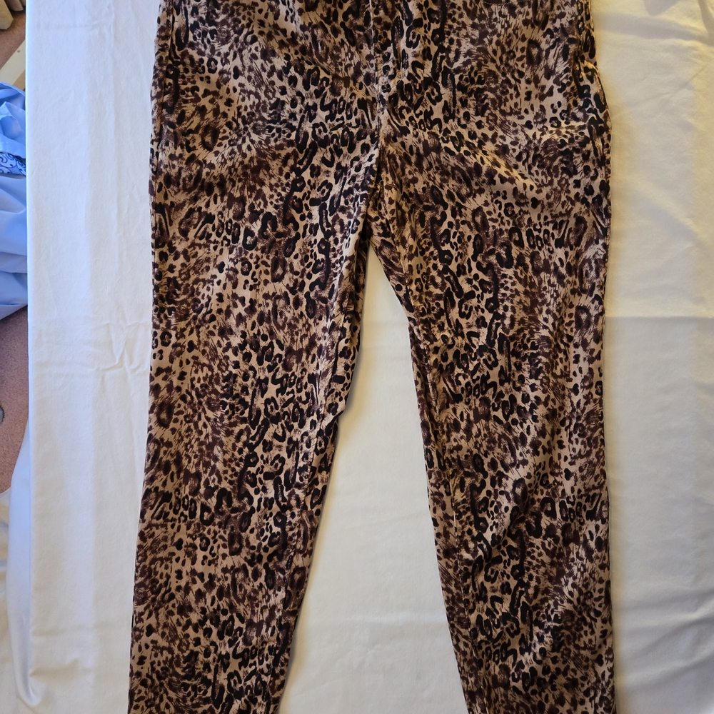 Earl Jeans Leopard-Print Skinny Jeans in Brown and Black